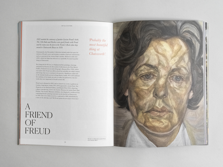 A FRIEND OF FREUD. Lucien Freud painting of Deborah Devonshire. ‘Probably the Most Beautiful thing at Chatsworth’